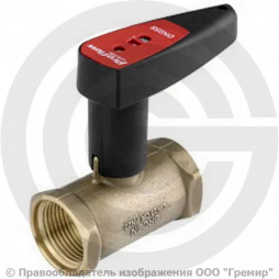 Клапан балансировочный ручной латунный муфтовый Ду-25 Ру-25 ВР (ВН) Kvs=9.94м3/ч без ниппелей Venturi DRV Broen