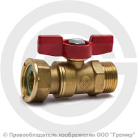 Кран латунный для счетчиков Ду-20 (3/4") Ру-42 НР-Накидная гайка бабочка Giacomini R254P Кран латунный для счетчиков Ду-20 (3/4") Ру-42 НР-Накидная гайка бабочка Giacomini R254P