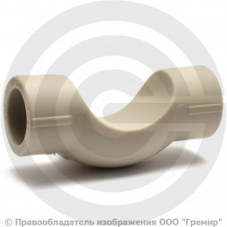 Скоба PP-R серая внутренняя пайка Дн 25 обводная с муфтами VALFEX
