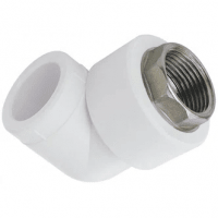 Угольник PP-R комбинированный под ключ белый ВР (ВН) Дн 32-1" RTP (РосТурПласт)