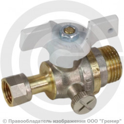 Кран трехходовой для манометра Ду-15 Ру-40 НР-Накидная гайка G1/2"-G1/4" Aquasfera 1125