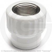 Муфта PP-R комбинированная белая ВР (ВН) Дн 25-1/2" PRO VALFEX