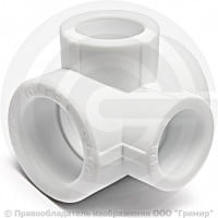 Крестовина PP-R двухплоскостная белая внутренняя пайка Дн 40-25 VALFEX