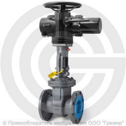 Задвижка стальная фланцевая Ду-150 Ру-16 (Т<200°С) 30с941нж Китай с электроприводом Benarmo-А.150/24 (380 В)