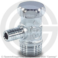 Кран латунный сливной Ду-8 (1/4") Ру-10 НР-Штуцер хром под ключ Giacomini R65D Кран латунный сливной Ду-8 (1/4") Ру-10 НР-Штуцер хром под ключ Giacomini R65D