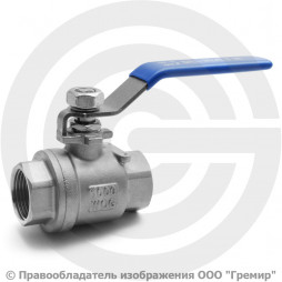 Кран нержавеющий AISI 304 (CF8) Ду-20 (3/4") Ру-64 ВР (ВН) муфтовый NK-BML20/4