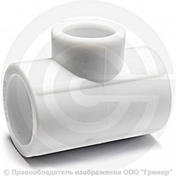 Тройник PP-R редукционный белый Дн 25-20-20 Pro Aqua
