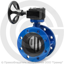 Затвор чугунный поворотный фланцевый с редуктором Ду-500 Ру-10 EPDM с чугунным диском ABRA BUV-FL226