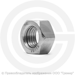 Гайка нержавеющая A2 М12 DIN 934
