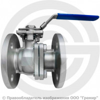 Кран нержавеющий AISI 316 (CF8M) фланцевый под привод Ду-40 Ру-40 L=140мм полнопроходной Benarmo