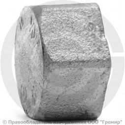 Заглушка чугунная оцинкованная ВР (ВН) Ду 20 (3/4")