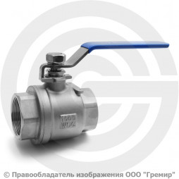 Кран нержавеющий AISI 304 (CF8) Ду-40 (1 1/2") Ру-40 ВР (ВН) муфтовый NK-BML40/4