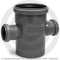 Крестовина PP-H одноплоскостная серая Дн 110-110-50 87гр б/нап в/к RTP (РосТурПласт) 2 Крестовина PP-H одноплоскостная серая Дн 110-110-50 87гр б/нап в/к RTP (РосТурПласт) 2