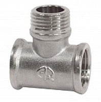 Тройник латунный ВР-НР-ВР (ВН-НАР-ВН) Ду-15 (1/2") никель SantechSystems