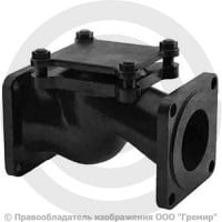 Клапан обратный подъемный чугунный фланцевый Ду-50 Ру-25 (Т<225°С) 16кч9п Луидор