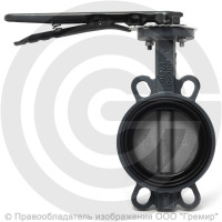 Затвор дисковый поворотный межфланцевый Ду-250 Ру-16 NBR с нержавеющим диском Benarmo