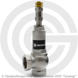 Клапан предохранительный пружинный латунный Ду 15-15 ВР (ВН) Рн=1...16бар Benarmo