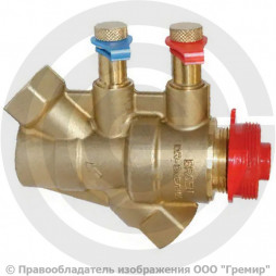 Клапан балансировочный автоматический латунный муфтовый Ду-40 Ру-25 ВР (ВН) Kvs=12.7м3/ч без ниппелей Dynamic Broen