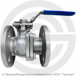 Кран нержавеющий AISI 316 (CF8M) фланцевый под привод Ду-200 Ру-16 L=400мм полнопроходной Benarmo