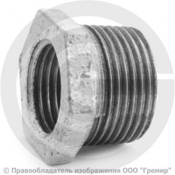 Футорка чугунная оцинкованная НР-ВР (НАР-ВН) Ду 15-10 (1/2"-3/8") Fittex PLUS