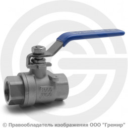 Кран нержавеющий AISI 316 (CF8M) Ду-10 (3/8") Ру-64 ВР (ВН) муфтовый NK-BML10/6