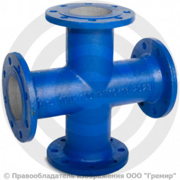 Крест фланцевый КФ Ду 100-80 (400-360) ВЧШГ с ЦПП цинк+AL ГОСТ ISO 2531-2012