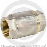Клапан обратный осевой латунный Ду-25 (1") Ру-25 ВР (ВН) (Т<100°С) никель диск PPSU+EPDM с увеличенной пропускной способностью Aquasfera 3005 Клапан обратный осевой латунный Ду-25 (1") Ру-25 ВР (ВН) (Т<100°С) никель диск PPSU+EPDM с увеличенной пропускной способностью Aquasfera 3005
