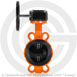 Затвор дисковый поворотный межфланцевый с редуктором Ду-125 Ру-16 EPDM с чугунным диском Helver VBS-111