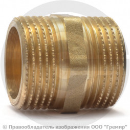 Ниппель латунный НР (НАР) Ду-40 (1 1/2") VALFEX