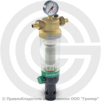 Фильтр сетчатый Т-образный латунный Ду-15 (1/2") Ру-16 НР (НАР) (Т<40°С) с промывкой Honeywell F76S