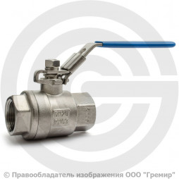 Кран нержавеющий AISI 316 (CF8M) Ду-10 (3/8") Ру-63 ВР (ВН) муфтовый полнопроходной АДЛ BV15