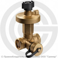 Клапан балансировочный автоматический латунный муфтовый Ду-20 Ру-25 ВР (ВН) Kvs=2.5м3/ч 20-40 кПа без ниппелей DP Broen