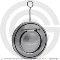 Клапан обратный одностворчатый стальной межфланцевый Ду-250 Ру-16 (Т<110°С) диск оцинк CB5440 Tecofi