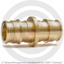 Муфта аксиальная латунная для PE-X труб Дн 32 GX102 Giacomini