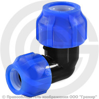 Отвод ПЭ компрессионный переходной Дн 25-20 90гр VALFEX Отвод ПЭ компрессионный переходной Дн 25-20 90гр VALFEX