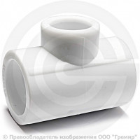 Тройник PP-R редукционный белый Дн 50-40-50 Pro Aqua