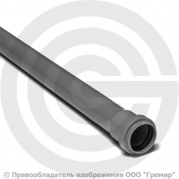 Труба PP-H канализационная серая Дн 32х1,8 безнапорная L=0,75м в/к RTP (РосТурПласт)