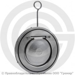 Клапан обратный одностворчатый стальной межфланцевый Ду-300 Ру-16 (Т<110°С) диск оцинк CB5440 Tecofi