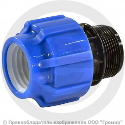 Муфта ПЭ компрессионная Дн 25-3/4" Ру-16 НР (НАР) VALFEX