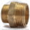 Ниппель латунный переходной НР (НАР) Ду 10-8 (3/8"-1/4") STOUT