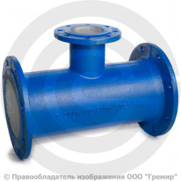 Тройник фланцевый ТФ Ду 80-50 (L=300-150) ВЧШГ с ЦПП цинк+AL ГОСТ ISO 2531-2012