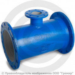 Тройник фланцевый ТФ Ду 500-100 (L=600-375) ВЧШГ с ЦПП цинк+AL ГОСТ ISO 2531-2012