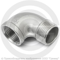 Отвод резьбовой (угольник) нержавеющий AISI 304 НР-ВР (НАР-ВН) Ду-8 (1/4") Отвод резьбовой (угольник) нержавеющий AISI 304 НР-ВР (НАР-ВН) Ду-8 (1/4")