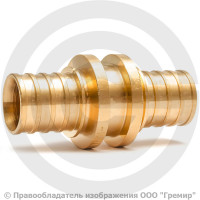 Муфта аксиальная бронзовая для PE-X труб Дн 20 RAUTITAN PLATINUM RX Rehau