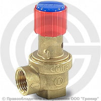 Клапан предохранительный пружинный латунный Ду 20-20 (G3/4"-G3/4") ВР (ВН) Рср=10бар (Т<110°С) R140 Giacomini