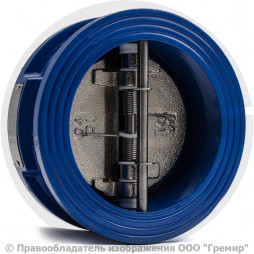 Клапан обратный двухстворчатый чугунный межфланцевый Ду-250 Ру-16 (Т<120°С) ств чугун Benarmo