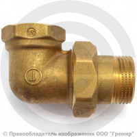 Американка (соединитель) латунная угловая ВР-НР (ВН-НАР) Ду-40 (1 1/2") Giacomini Американка (соединитель) латунная угловая ВР-НР (ВН-НАР) Ду-40 (1 1/2") Giacomini