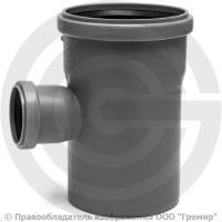 Тройник PP-H серый Дн 110-50 87гр б/нап в/к VALFEX Тройник PP-H серый Дн 110-50 87гр б/нап в/к VALFEX