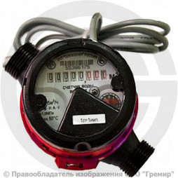 Счётчик крыльчатый одноструйный Ду-20 Ру-16 (Т<95°С) L=130мм импульсный Б/К ВСГд Тепловодомер