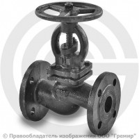 Клапан запорный чугунный фланцевый Ду-50 Ру-25 (Т<200°С) 15кч16нж Китай Клапан запорный чугунный фланцевый Ду-50 Ру-25 (Т<200°С) 15кч16нж Китай